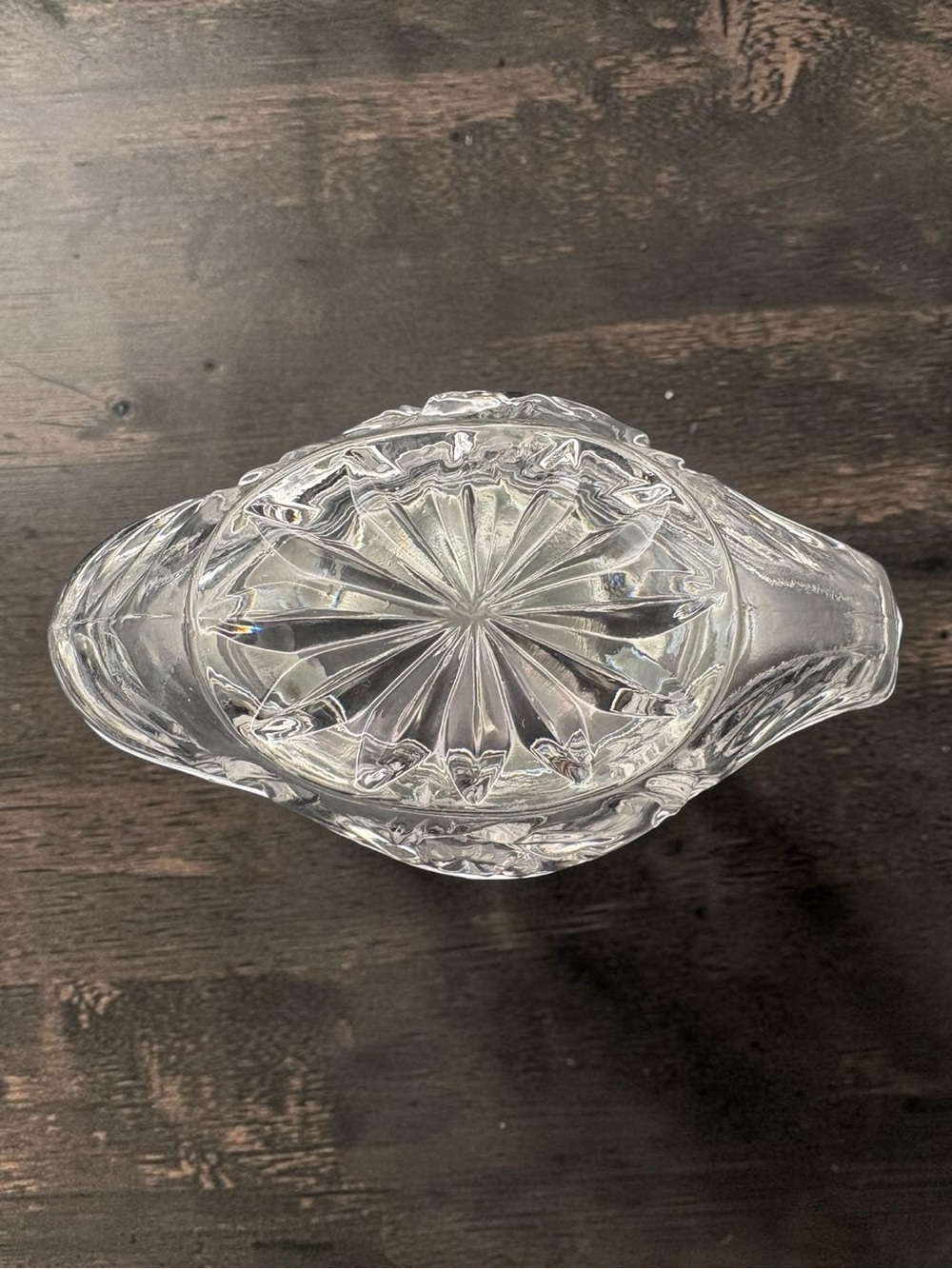 Vintage clear Swan On Nest Style Lead Crystal Cut Glass Trinket Jewelry Dish EUC - Picture 16 of 16